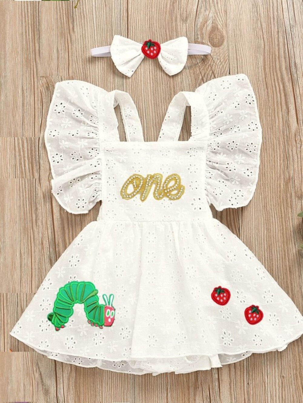 The Very Hungry Caterpillar Dress First Birthday Romper Clothes Outfit